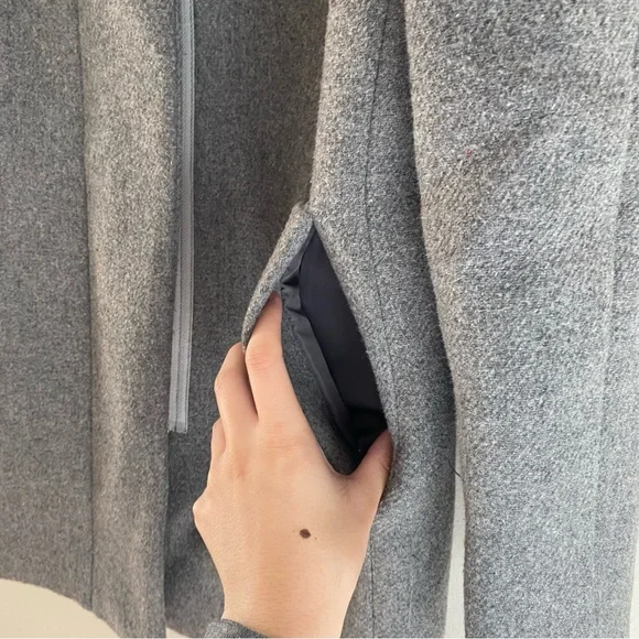 J. CREW MERCANTILE City Coat in Grey Size 2 - Picture 6 of 12